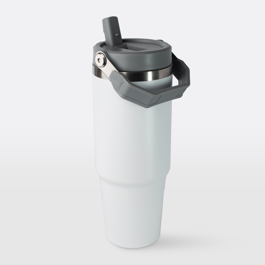 MyBlend® stålflaske med flip-sugerør