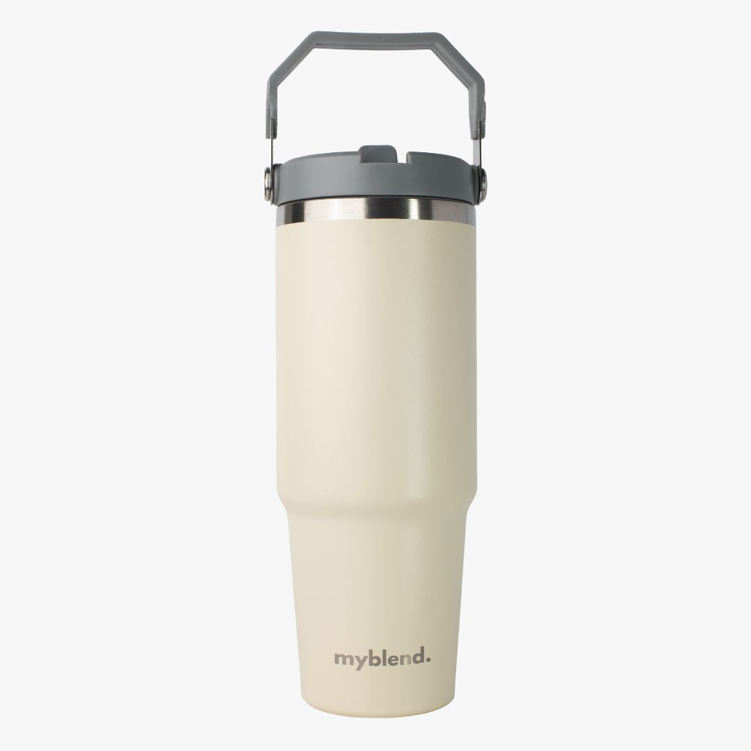 MyBlend® stålflaske med flip-sugerør